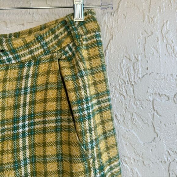 FREE PEOPLE Pants Women  2 Shape Up Trouser Plaid Check Hi Rise Relaxed Fit - Picture 4 of 11